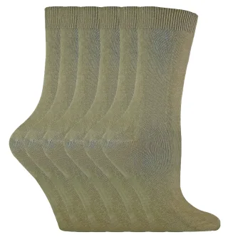Sock Snob - 6 Paar Damen einfarbige Baumwollsocken