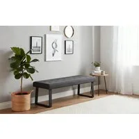 B&D home Essbank SIGFRID (1-St), gepolstert, Metallgestell, mit/ohne Rückenlehne, in 100/120/140/160cm