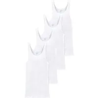 Schiesser Unterhemd 4er Pack Cotton Essentials Doppelripp (Spar-Set, 4-St) Unterhemd / Tanktop - Baumwolle - Strapazierfähig