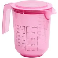 APS Rührschüssel - Rührbecher mit Deckel, inklusive Spritzschutz, Kunststoff, (1-tlg), Ø 12,5 cm, Höhe 16 cm, 1 Liter, aus Polypropylen