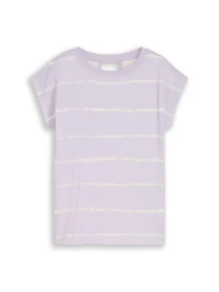 tom tailor kids - Oversize T-Shirt mit Streifenmuster lilac batik design - Gr. - 152