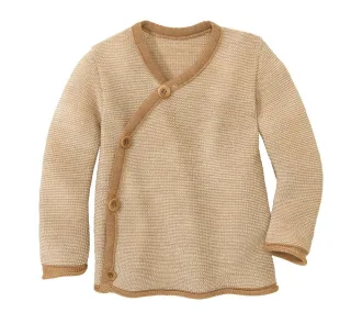 Disana Merino Schurwoll Melange-Jacke Karamell-Natur Gr. 98/104