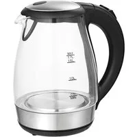 TZS FIRST AUSTRIA Wasserkocher Glas Wasserkocher, 1,7 L, Kalkfilter, 2200W, LED Innenbeleuchtung, 1.7 l, 2200 W, kabellos, Trockenkochschutz, 360° Grad Anschluss-Sockel