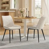 SONGMICS Esszimmerstuhl Stuhlset – Polsterstühle, Moderner Küchenstuhl. Samt (2 St), Küchenstuhl, Samt,Polsterstuhl, bis 120 kg, ERGONOMISCHES DESIGN