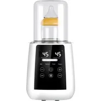 CkeyiN Babyflaschenwärmer unterwegs 6-in-1 Babyfläschchenwärmer Sterilisator für Babyflaschen, präziser Temperaturkontrolle 24h-Wasserkonservierung Timer LCD-Display