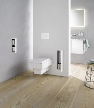 emco Bürstengarnitur-Modul asis 2.0 Unterputz, 497 mm, weiss matt ohne Einbaurahmen,973428431 973428431