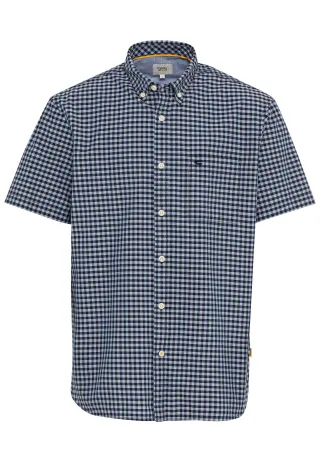 camel active - Kurzarm Hemd aus reiner Baumwolle night blue - Gr. - M