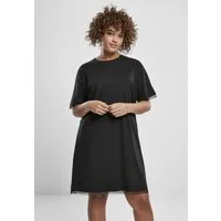 URBAN CLASSICS Sweatkleid Ladies Boxy Lace Hem Tee Dress XS bis 5XL