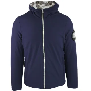 Plein Sport Gefütterte Signatur Logo Navy Jacke