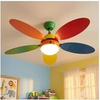 GLOBO LIGHTING Deckenventilator, Deckenventilator Deckenlampe Zugschalter 3 Stufen bunt Kinderzimmer