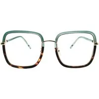 LUXXADA Sonnenbrille (PC Brille Damen Computerbrille Oversize Moderne Eckige Gläser, Blaulicht Filter Brille Quadratisch für Damen mit Brillenbeutel) Eckiges Großes Designer Gestell mit Anti Blue Light Gläser