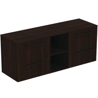 Ideal Standard Möbel-Set 160cm i.life B 4 Auszüge 2 mi.off.Fächer Gr.Schwarz Coffee Oak, T5843NW T5843NW