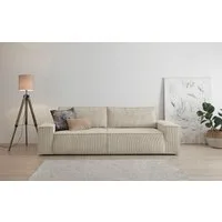 OTTO home 3-Sitzer SHERWOOD Cord Schlafsofa (257cm), Schlaffunktion mit Bettkasten (ca. 136/200cm)