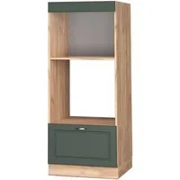 Vicco Mikrowellenumbauschrank Fame-Line, Grün-Gold Landhaus/Goldkraft Eiche, 60 cm offen (1-St)