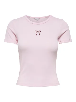 ONLY - ONLELVA JUNE EMB S/S TEE JRS NOOS Ballerina - Gr. - M