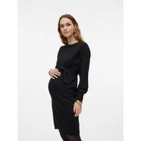 Mamalicious Umstandskleid MLNEWANNE L/S ABK KNIT DRESS A. NOOS Regular Fit, mit Rundhalsausschnitt, kurz, Langarm