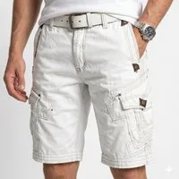 Geographical Norway Cargoshorts kurze Hose aus Baumwolle, Sommer-Bermuda (1-tlg) Herrenshorts mit Gürtel Größe S bis 5XL