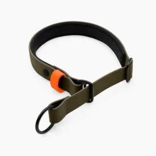 THE DOG IDEA Zugstopp Halsband Khaki orange XXL