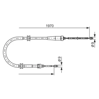 Bosch Handbremsseil hinten Renault Kangoo