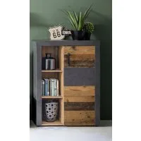 Home affaire Highboard Ilana, Stauraumschrank mit 1 Tür & 3 Fächern - (B/T/H) 87/34/118 cm