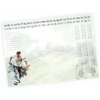 nikima Schreibtischunterlage A3 Schreibtischunterlage Papier Fußball mit kleinem 1×1, 50 Blatt