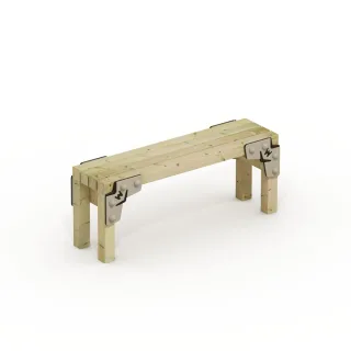 Outdoor Hantelbank FIT FlexBench 120 - Wetterfestes Massivholz Trainingsgerät für den Garten - Stabiles Fitness Kraftsport Equipment Wickey