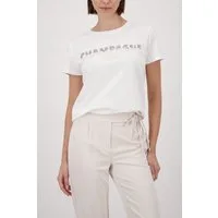 Monari T-Shirt Shirt Schmuckschrift Regular fit mit Strasssteinen