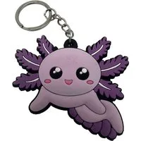 Kawaii Schlüsselanhänger Schlüsselanhänger Kawaii Kuties 6 cm Axolotl lila (1-tlg), Schlüsselanhänger Haustierschlüsselanhänger Geschenk Hund Frau Herren