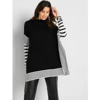 bonprix Longpullover Viskose-Strick, mit Stehkragen, im Poncho-Stil