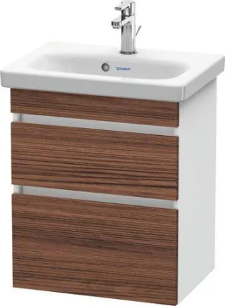 Duravit DuraStyle Waschtischunterbau wandhängend Nussbaum dunkel & Weiß Matt 500x368x610 mm - DS6403 DS640302118