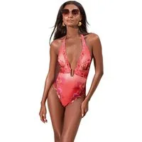 LIPSY Badeanzug Lipsy gemusterter Florrie Badeanzug (1-St)
