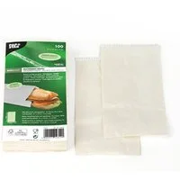 PAPSTAR Frischhaltebeutel 100 Butterbrotbeutel 21 cm x 10 cm x 3 cm weiss, fettdicht