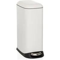 hjh OFFICE Mülleimer CLEAN SLIM Abfalleimer, 20 Liter, Treteimer mit Softclose, Stahl pulverbeschichtet, Küche