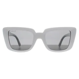 Montana Rectangle Womens Shiny White Smoke Polarized MP193