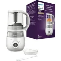 Philips AVENT Babynahrungszubereiter, 400 W, 4-in-1 Funktion, Dampfgaren, Mixen, Auftauen Aufwärmen