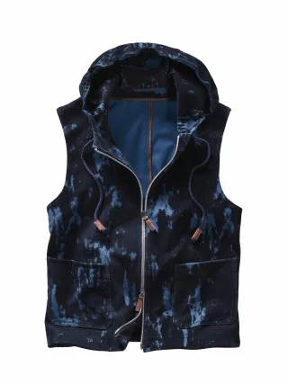 Mey & Edlich Herren Weste Futurium Blau 70 % Baumwolle, 25 % Polyester, 5 % Elasthan