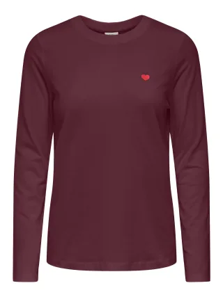 JDY - JDYPISA L/S PRINT TOP JRS NOOS Windsor Wine - Gr. - XL