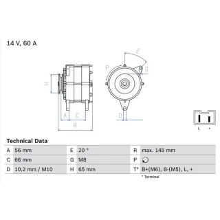 Bosch Lichtmaschine Renault 19 Clio Rapid 0986037321