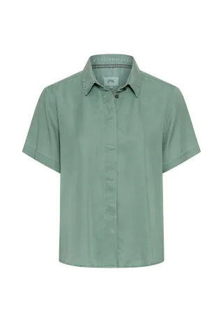 camel active - Kurzarm Bluse mit Kentkragen jade - Gr. - XL