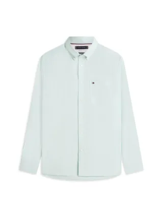 Tommy Hilfiger - Leichtgewichtiges Regular Fit Oxford-Hemd grün - Gr. - M