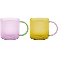 Remember Becher Glasbecher FRED 2er-Set rose-yellow, Glas, Remember Glasbecher FRED 2er-Set - rose-yellow