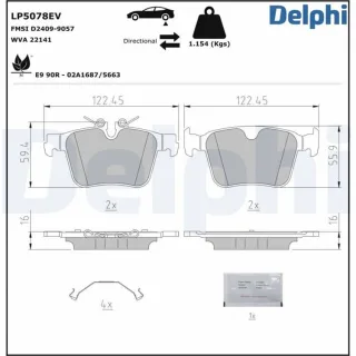 Delphi Bremsbel?ge hinten Polestar Polestar