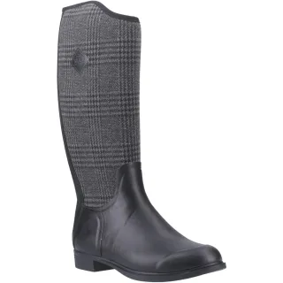 Muck Boots Derby Tall Gummi Damenstiefel Schwarz/Karo Winter kniehoch