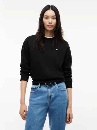 Tommy Jeans (PVH Group) - TJW REG S FLAG CREW Black - Gr. - XS
