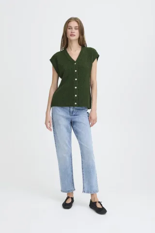 Ärmellose IHBELABLUE Strickweste Loose fit