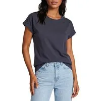DENIMFY T-Shirt Damen Top DFSophie Regular Fit (1-tlg) kurzarm Sommershirt mit Rundhalsausschnitt
