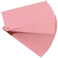 Falken Aktenordner, Trennstreifen Aktenfahnen Trennblätter Karton 240x105 mm Rot