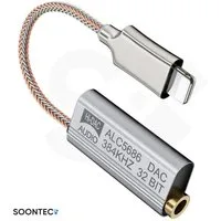 SOONTEC HI DAC Soundkarte ALC5686 16-32Ω 125dB PCM 32b/384kHz Digital Decoder Kopfhörerverstärker (Sehr Klare Klangqualität mit reduzierten Hintergrundgeräuschen)