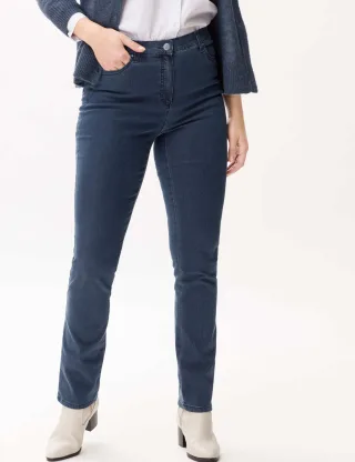 Raphaela by Brax Damen Five-Pocket-Hose Style INA FAY STONED, Blau, Gr. 34