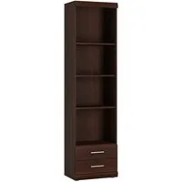 Lomadox Regal IMPERIA-129, Wohnzimmer schmal 50 cm Nussbaum Schrank Stauraumschrank Esszimmer